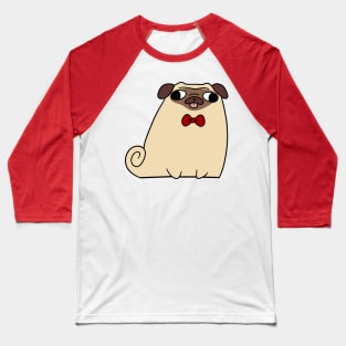 Red Bow Tie Pug Baseball T-Shirt